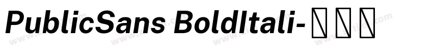 PublicSans BoldItali字体转换